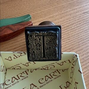 Elegant Wax Seal Stamp (“T”)